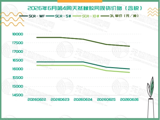 橡胶现货:全线回调「20260622-20260626」